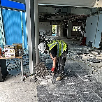 Office Floor Tile Removal 